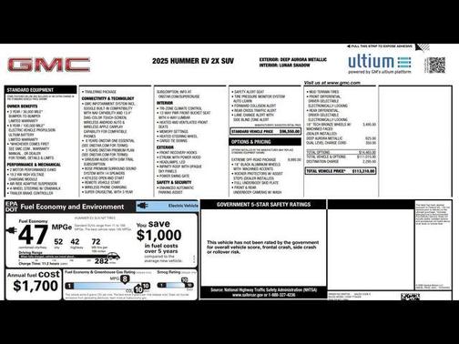 2025 GMC HUMMER EV SUV 2X