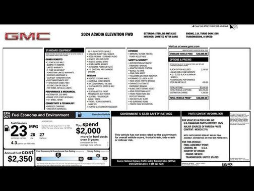 2024 GMC Acadia FWD Elevation