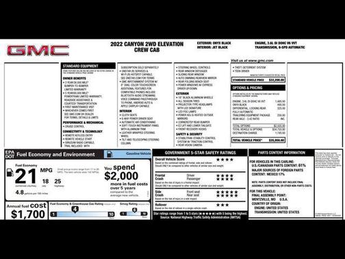 2022 GMC Canyon Elevation