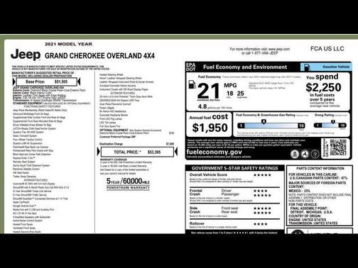 2021 Jeep Grand Cherokee Overland