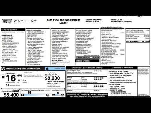 2023 Cadillac Escalade Premium Luxury