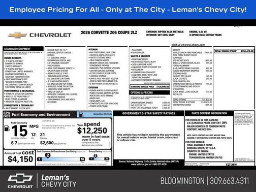 2026 Chevrolet Corvette Z06
