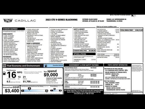 2023 Cadillac CT5-V V-Series Blackwing