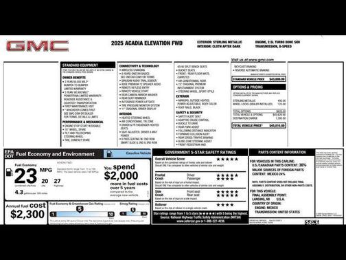 2025 GMC Acadia FWD Elevation