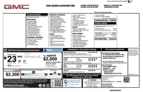 2025 GMC Acadia FWD Elevation