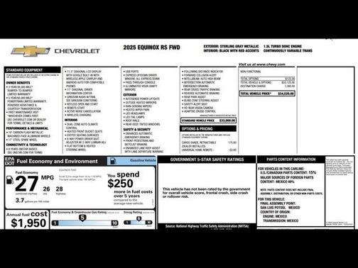 2025 Chevrolet Equinox FWD RS