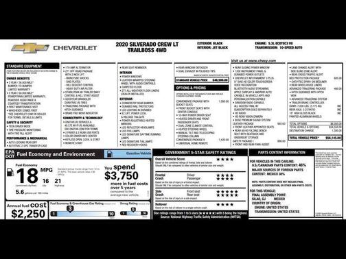 2020 Chevrolet Silverado 1500 LT Trail Boss