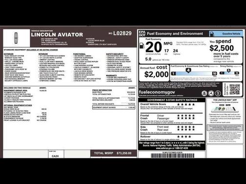 2021 Lincoln Aviator Reserve AWD