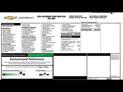 2024 Chevrolet Silverado 2500 4WD Crew Cab Standard Bed ZR2