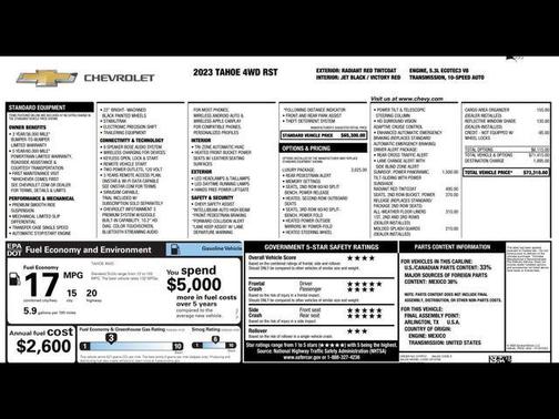 2023 Chevrolet Tahoe 4WD RST