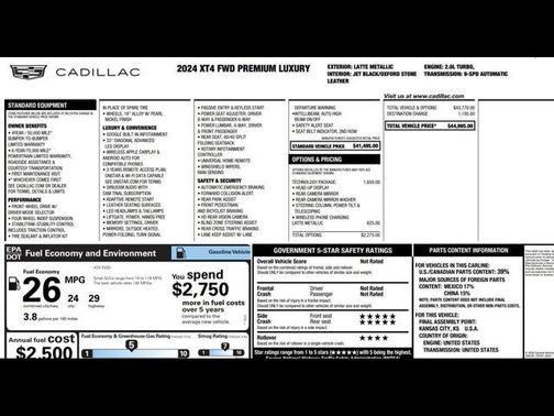2024 Cadillac XT4 Premium Luxury