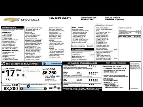 2024 Chevrolet Tahoe 4WD Z71