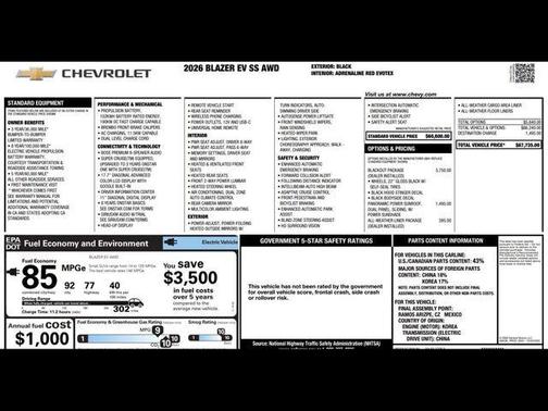 2026 Chevrolet Blazer EV SS AWD
