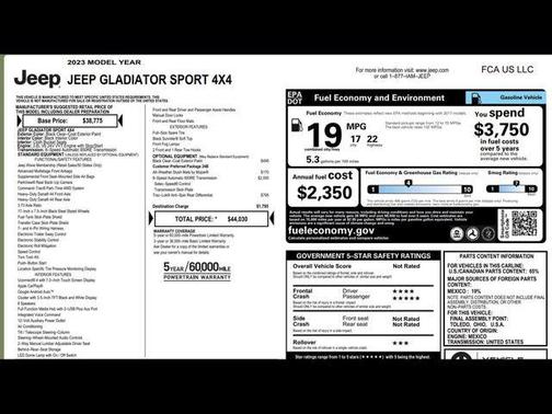 2023 Jeep Gladiator Sport