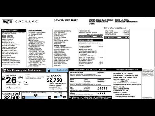 2024 Cadillac XT4 Sport