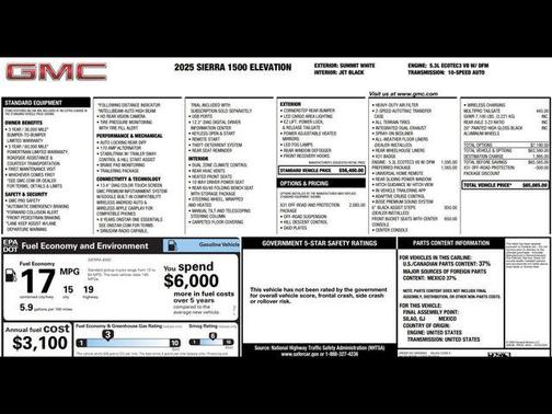 2025 GMC Sierra 1500 Elevation