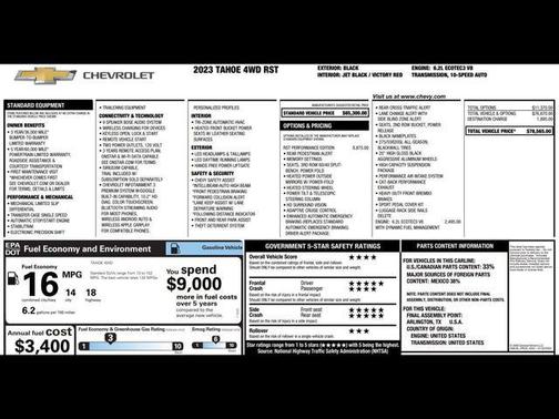 2023 Chevrolet Tahoe 4WD RST