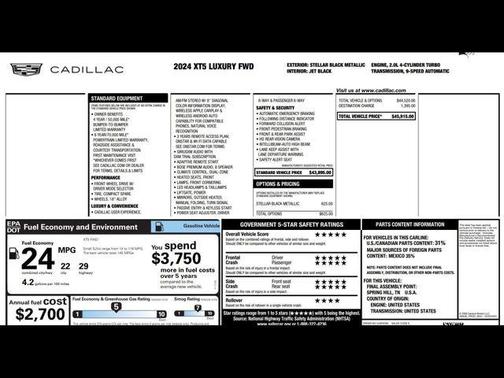 2024 Cadillac XT5 Luxury