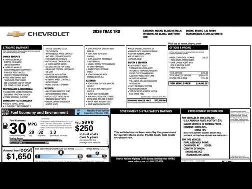 2026 Chevrolet Trax FWD 1RS