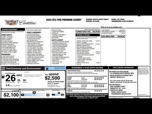 2023 Cadillac XT4 Premium Luxury