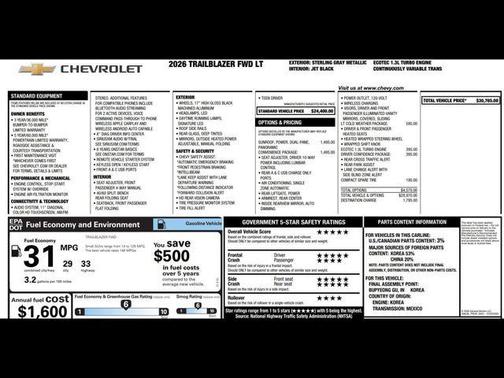 2026 Chevrolet Trailblazer LT