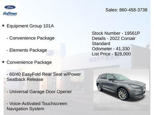 2022 Lincoln Corsair Standard