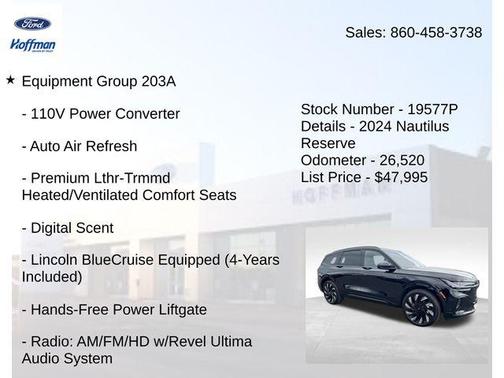 Infinite Black Metallic Clearcoat 2024 Lincoln Nautilus Reserve