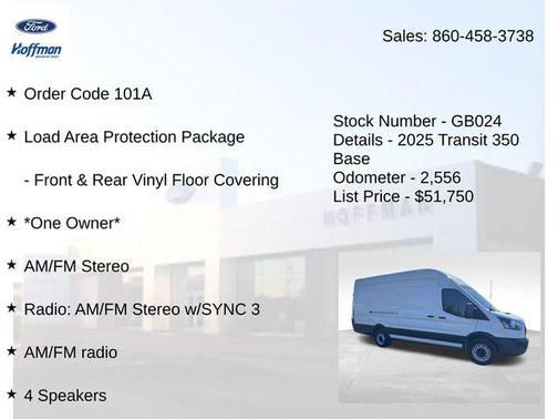 Oxford White 2025 Ford Transit-350 Base