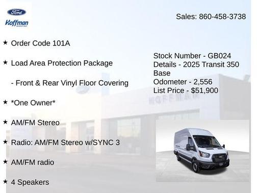 Oxford White 2025 Ford Transit-350 Base