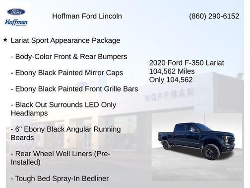 Agate Black Metallic 2020 Ford F-350 Lariat