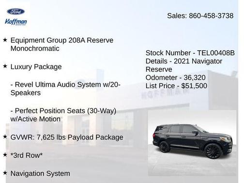 Infinite Black 2021 Lincoln Navigator Reserve