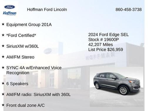 Carbonized Gray Metallic 2024 Ford Edge SEL