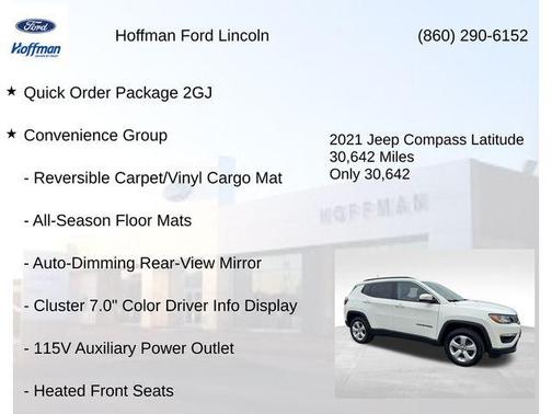 White Clearcoat 2021 Jeep Compass Latitude
