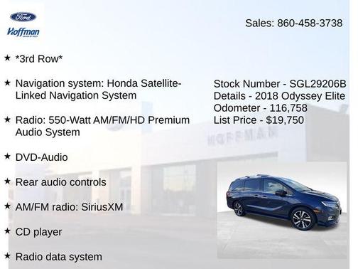 2018 Honda Odyssey Elite
