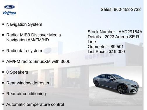 Moonstone Gray 2023 Volkswagen Arteon 2.0T SE