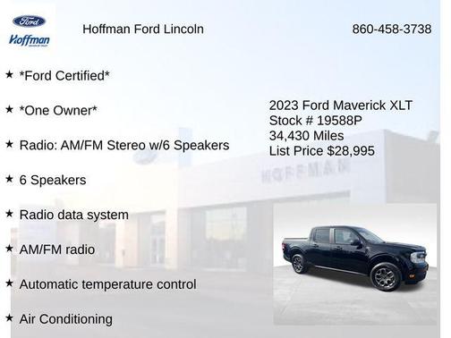 Shadow Black 2023 Ford Maverick XLT