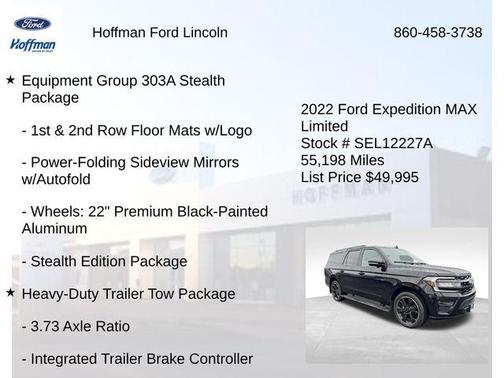 Agate Black Metallic 2022 Ford Expedition Max Limited