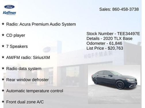 Majestic Black Pearl 2020 Acura TLX FWD