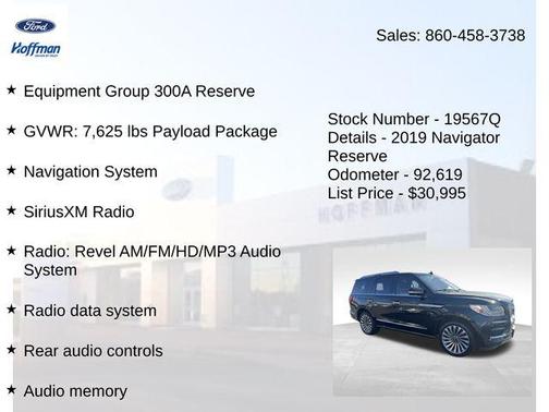 2019 Lincoln Navigator Reserve