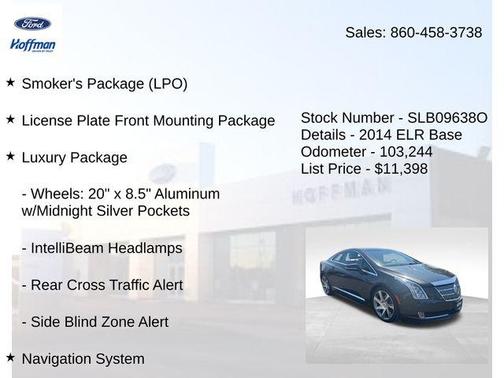 Graphite Metallic 2014 Cadillac ELR Base
