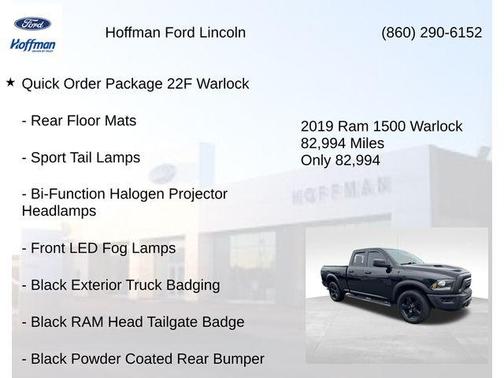 2019 RAM 1500 Classic Warlock Quad Cab 4x4 6'4' Box