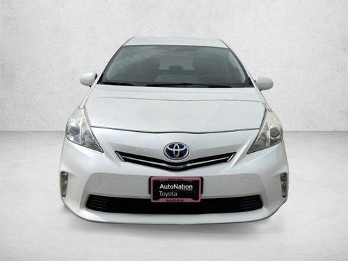 Super White 2014 Toyota Prius v Three