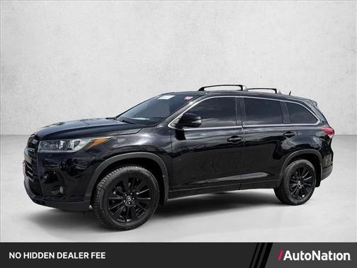 Midnight Black Metallic 2018 Toyota Highlander SE