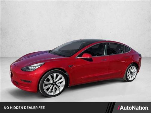 Red Multi-Coat 2018 Tesla Model 3 Long Range