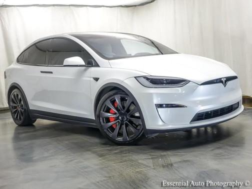 Pearl White Multi 2023 Tesla Model X Plaid