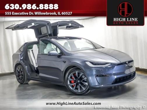 Midnight Silver Metallic 2023 Tesla Model X Plaid