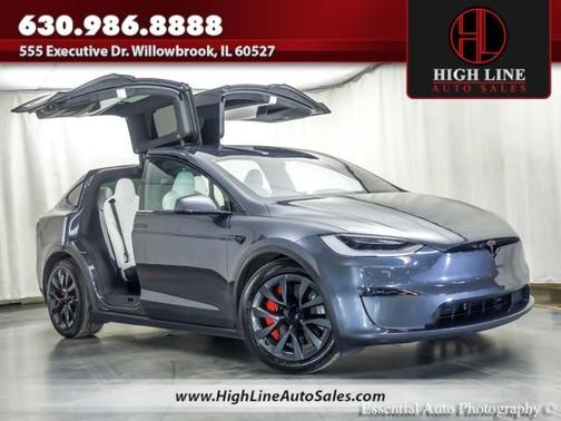 Midnight Silver Metallic 2023 Tesla Model X Plaid