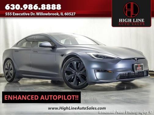Gray 2022 Tesla Model S Plaid