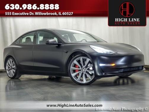 Matte Black 2019 Tesla Model 3 Performance