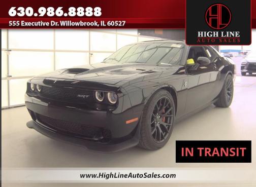 Pitch Black Clearcoat 2016 Dodge Challenger SRT Hellcat